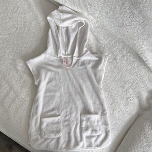 Cat & Jack White Hooded Kids Swim Coverup